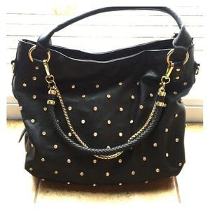 Black Handbag with Rhinestones